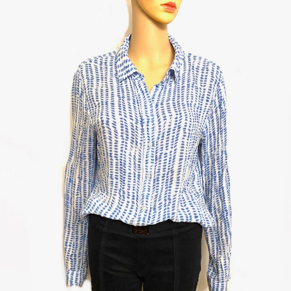 Blue & White Cloth & Stone Shirt